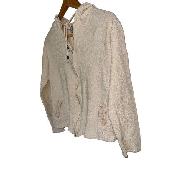 Cotton Salsa Sweater Hooded Cropped Zippered Sweatshirt - Picture 2 of 6